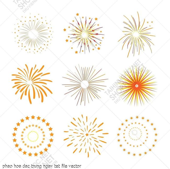 phao hoa dac trung ngay tet file vector